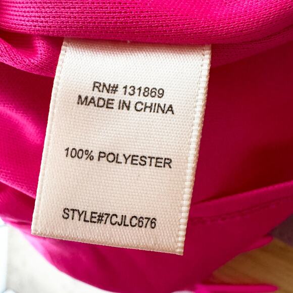 Hot Pink Fringe Sequins Mini Dress Formal Party Popstar Showgirl Girly Sz XS NWT - Picture 12 of 13